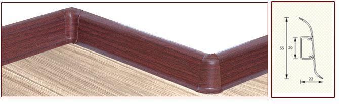 Плинтус "Идеал" пластиковый Комфорт Дуб (2500*22*55 мм) — купить в Чебоксарах