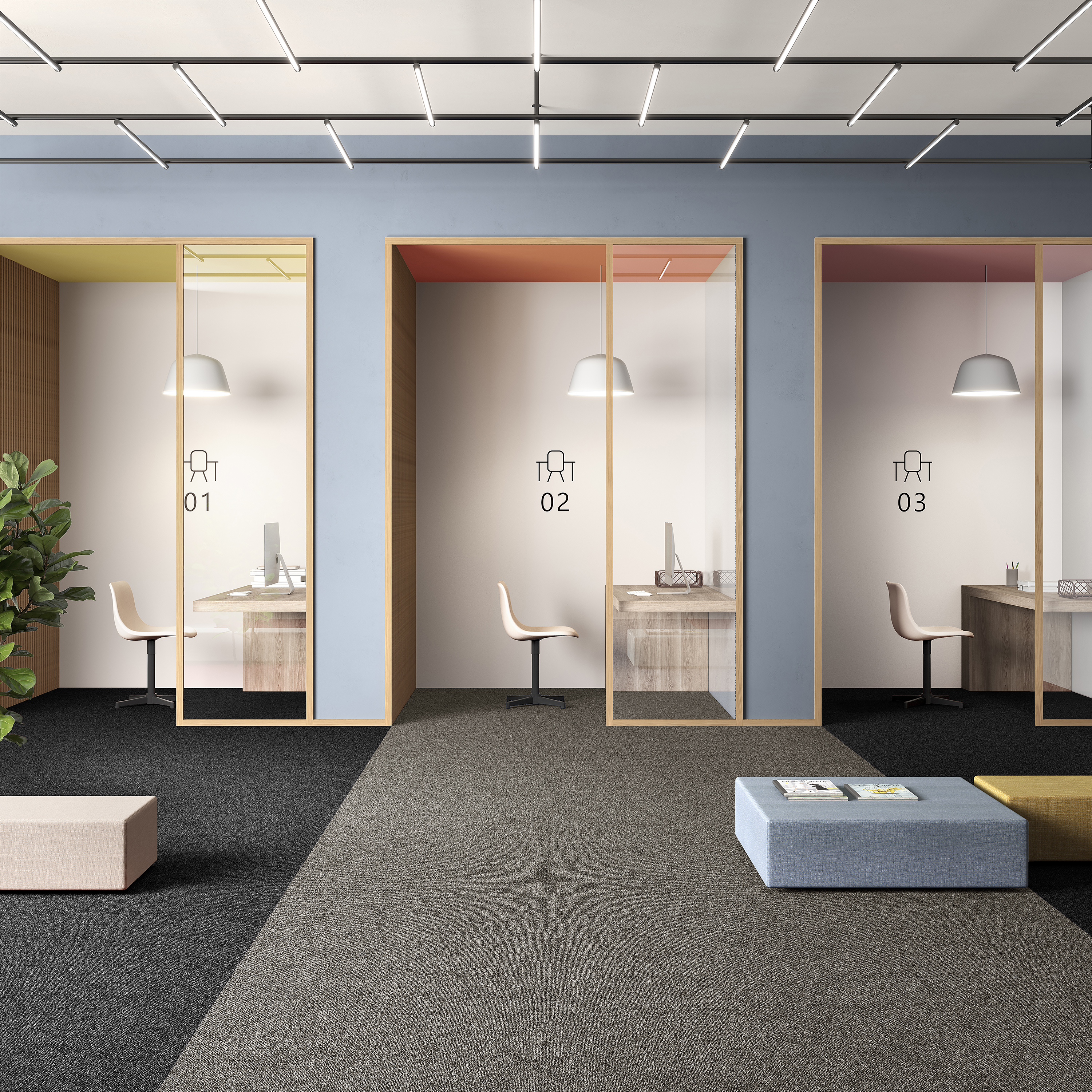 Ковровая плитка Medusa Tile 40 (500*500*5 мм) — купить в Чебоксарах