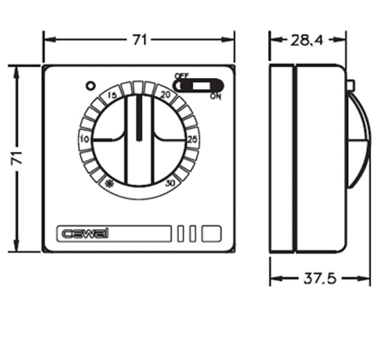 Терморегулятор Cewal RQ30 — купить в Чебоксарах