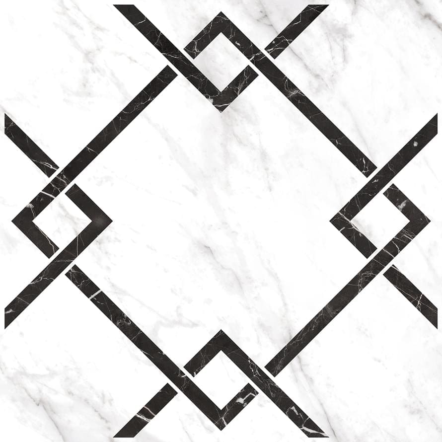 Керамогранит "Keramin" Монте-Р (600*600 мм) Белый орнамент — купить в Чебоксарах