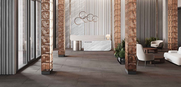 Плинтус "Estima" Cave (600*70 мм) Серый — купить в Чебоксарах